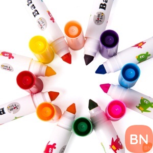 美乐掌握儿童水彩笔画画颜色笔可水洗12色48色宝宝彩色绘画笔套装